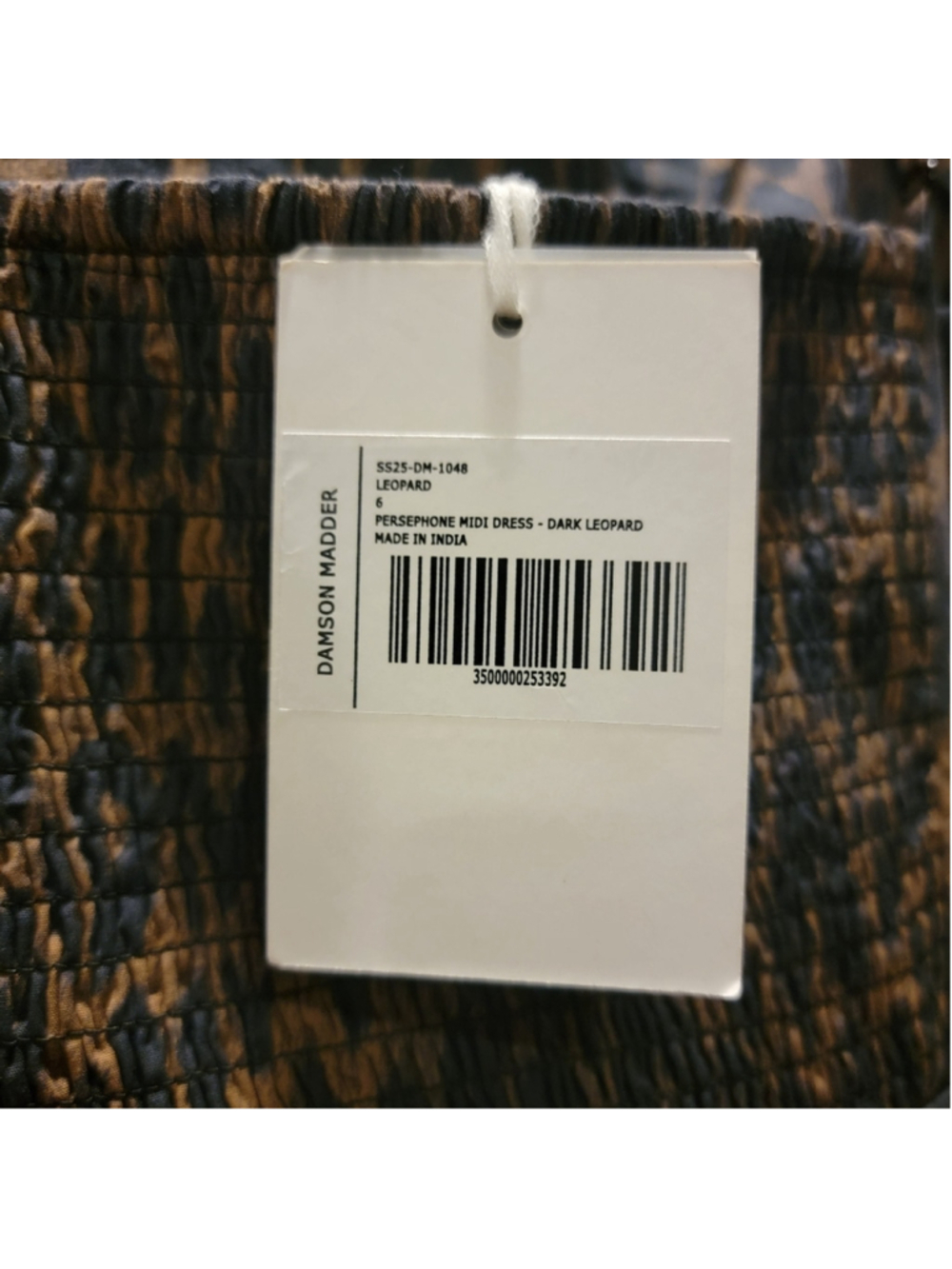 NWT $146 DAMSON MADDER Persephone Leopard Midi Dress UK 6 US 2 - Picture 7 of 7